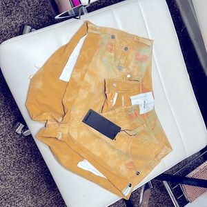 ONETEASPOON Size 23, Tropical Denim Shorts